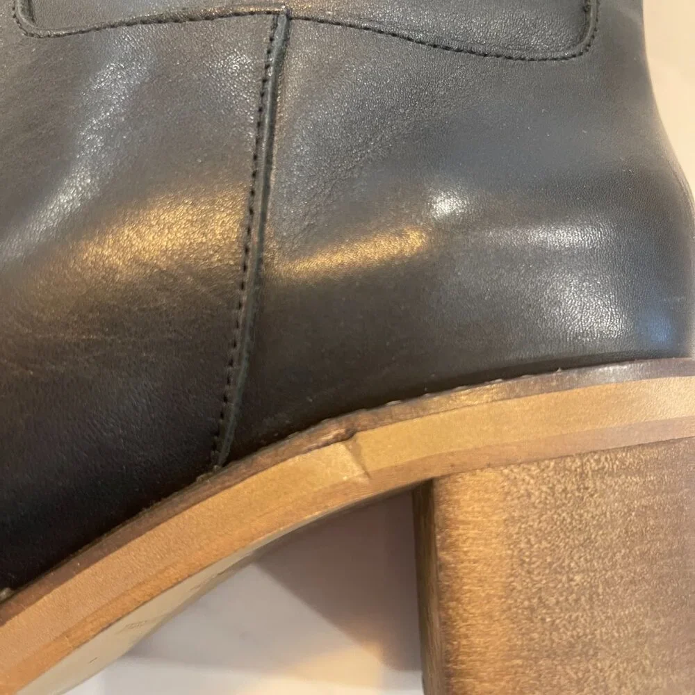 Free People Tabby Black Leather Ankle Boot Women’s Size EU 39.5 /US 9